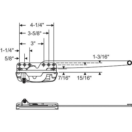 Strybuc ENCORE RH SINGLE ARM OPERATOR 36-403ENLP